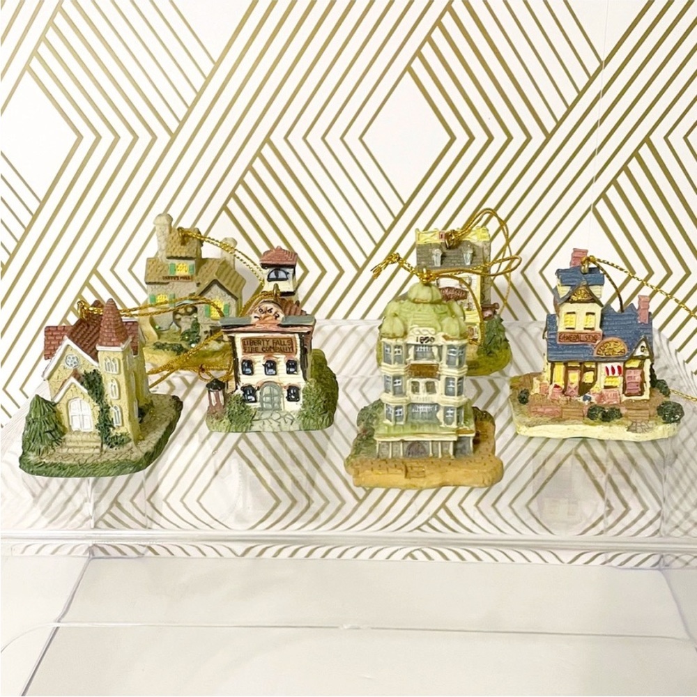 90’s Vintage Mini Village Ornaments